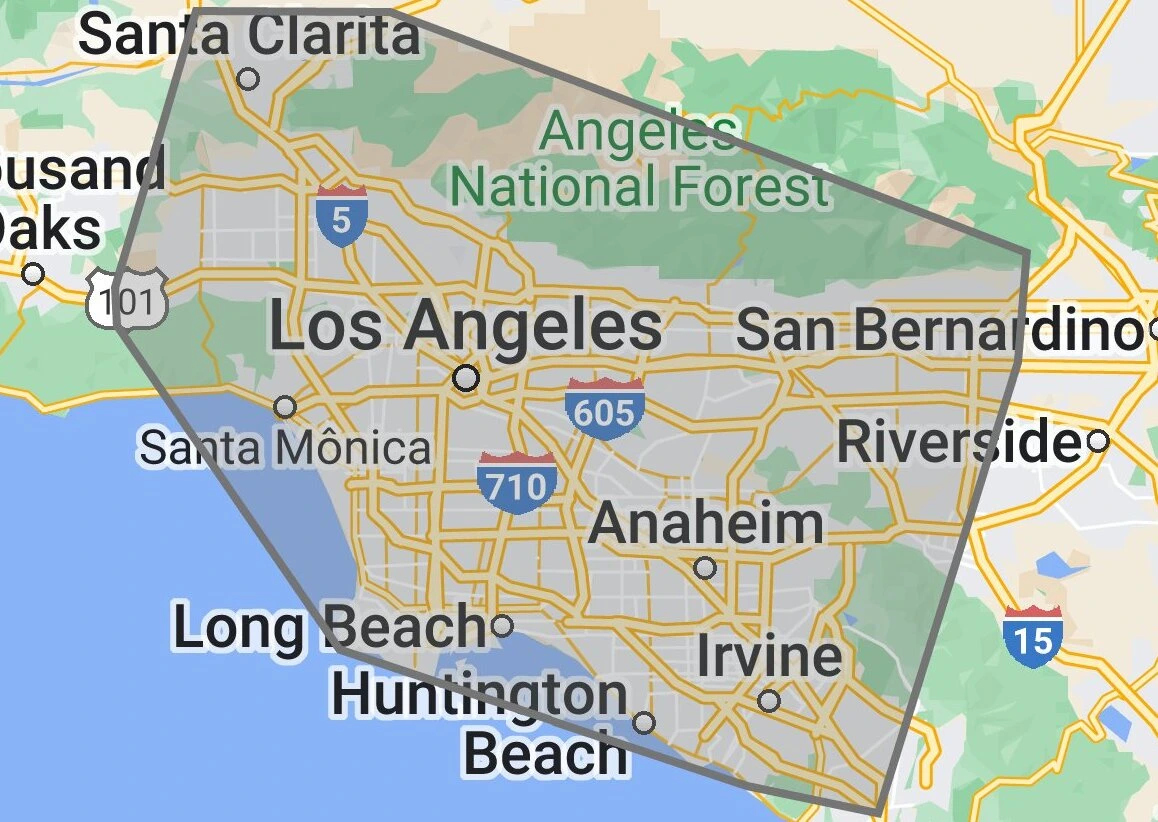 Sample of Service Area Map