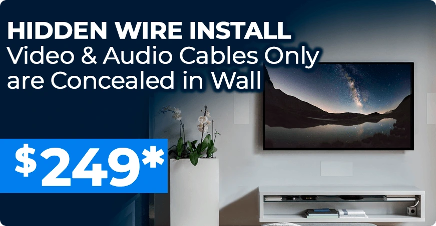 Hidden wire mounting 249$